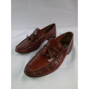 Mario Bruni Mens Tassel Loafers Brown Leather Slip